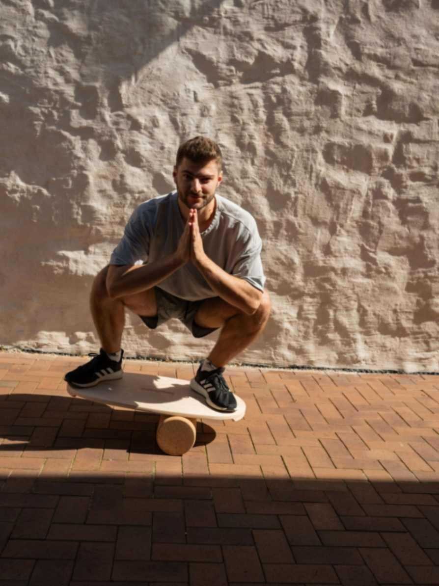 Round Balance Board With Exercise Roll - No Logo