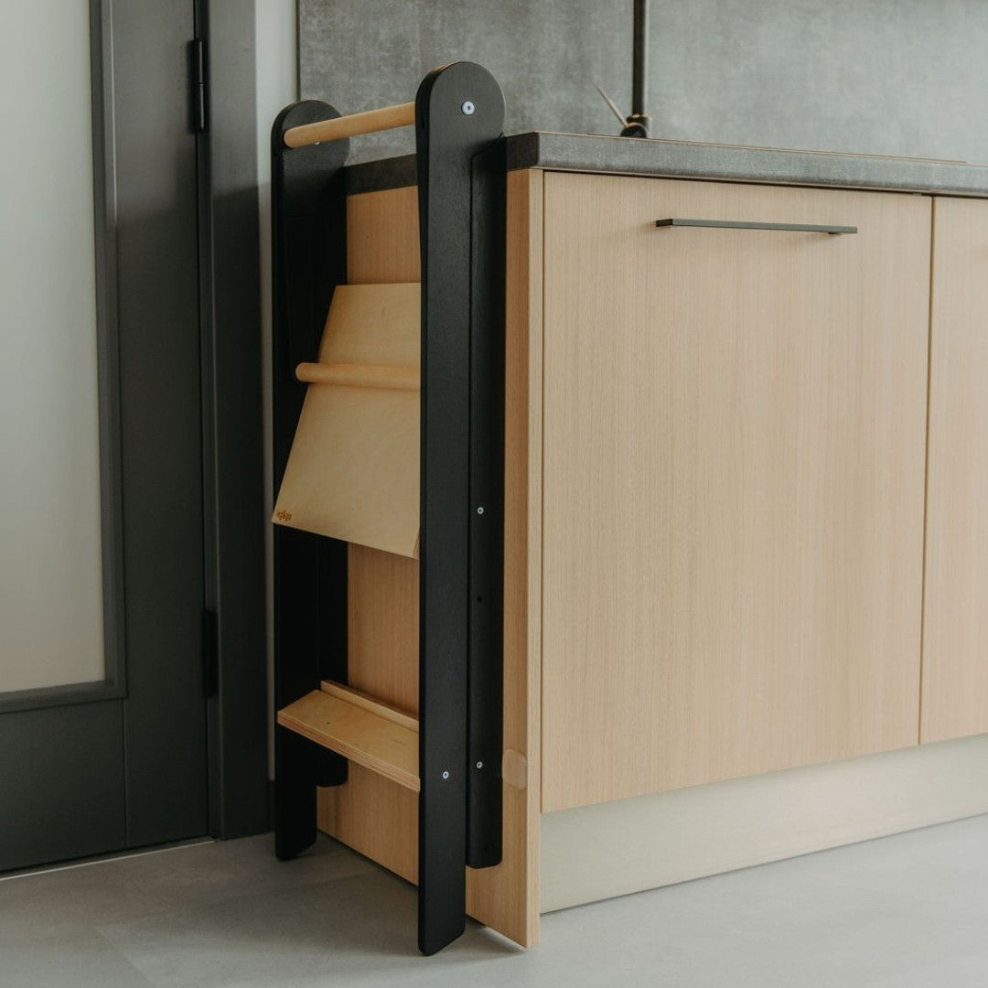 Foldable Kitchen Tower With Removable Rail