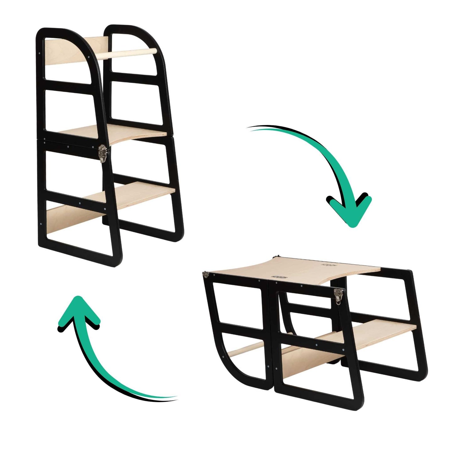 Transformable Kitchen Tower, Convertible 2-in-1